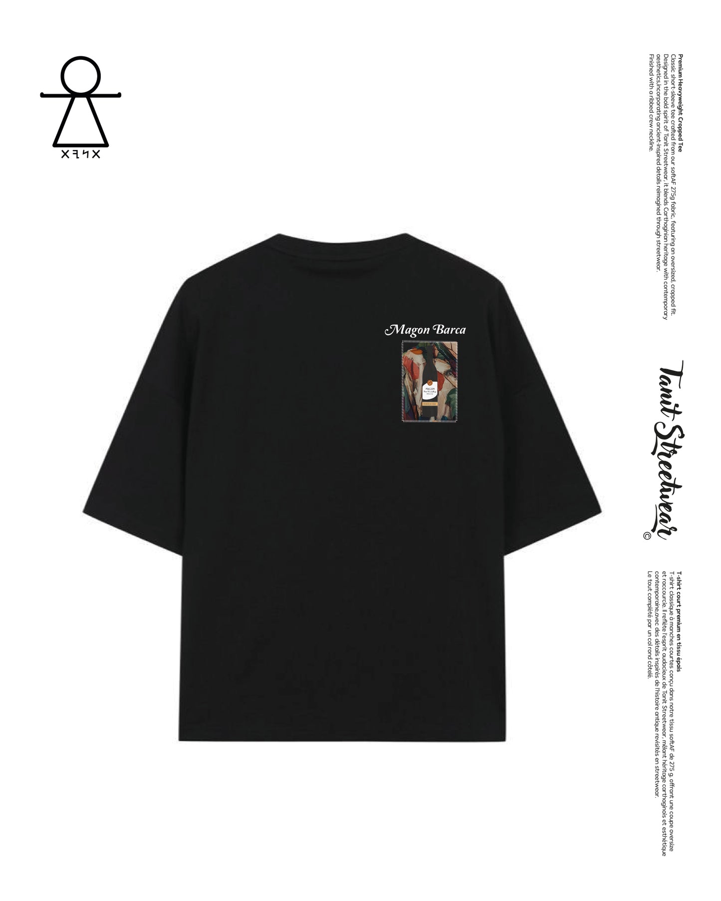 MAGON – Black Cropped Oversized Tee