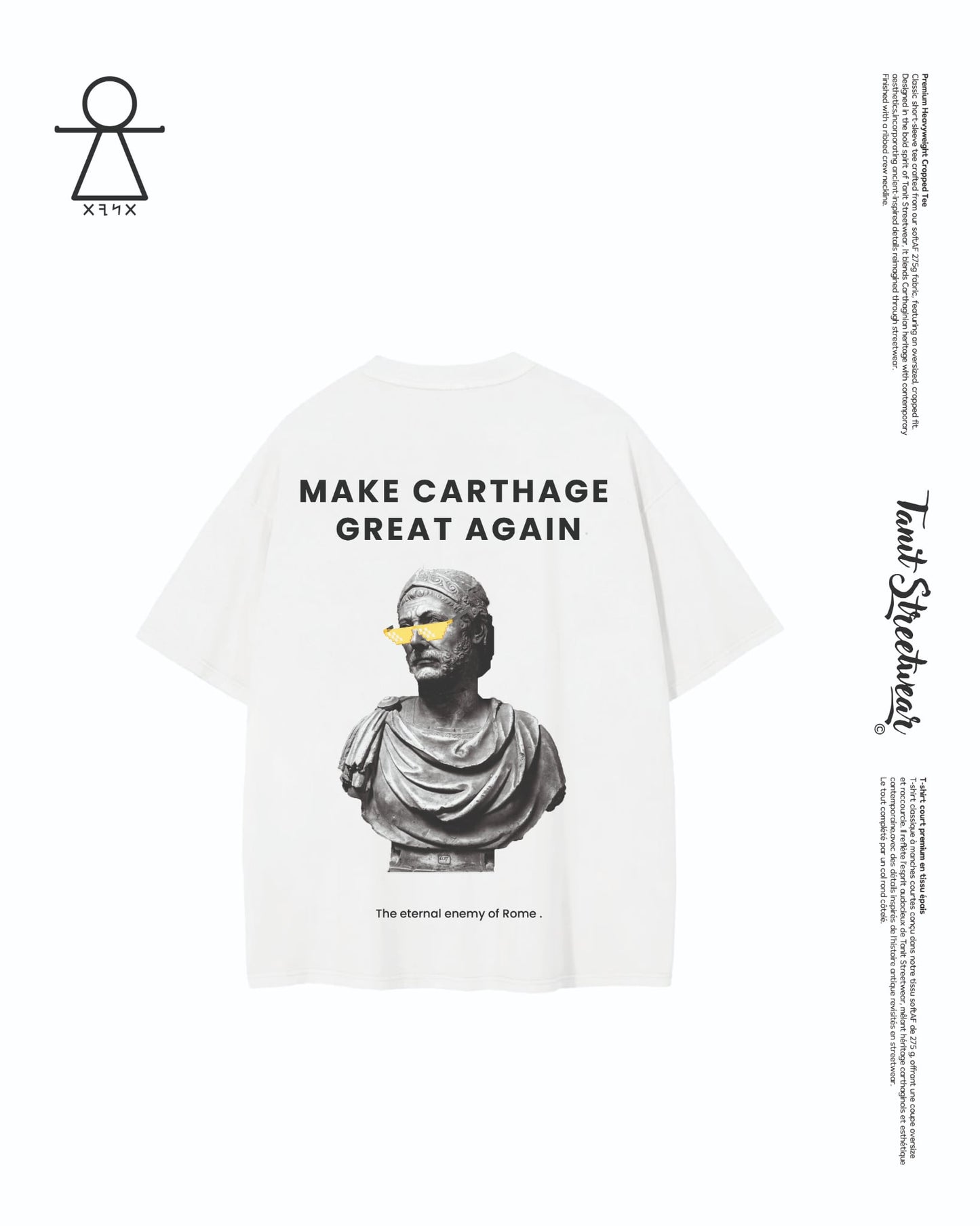 Premium Heavyweight Cropped White Tee Hannibal