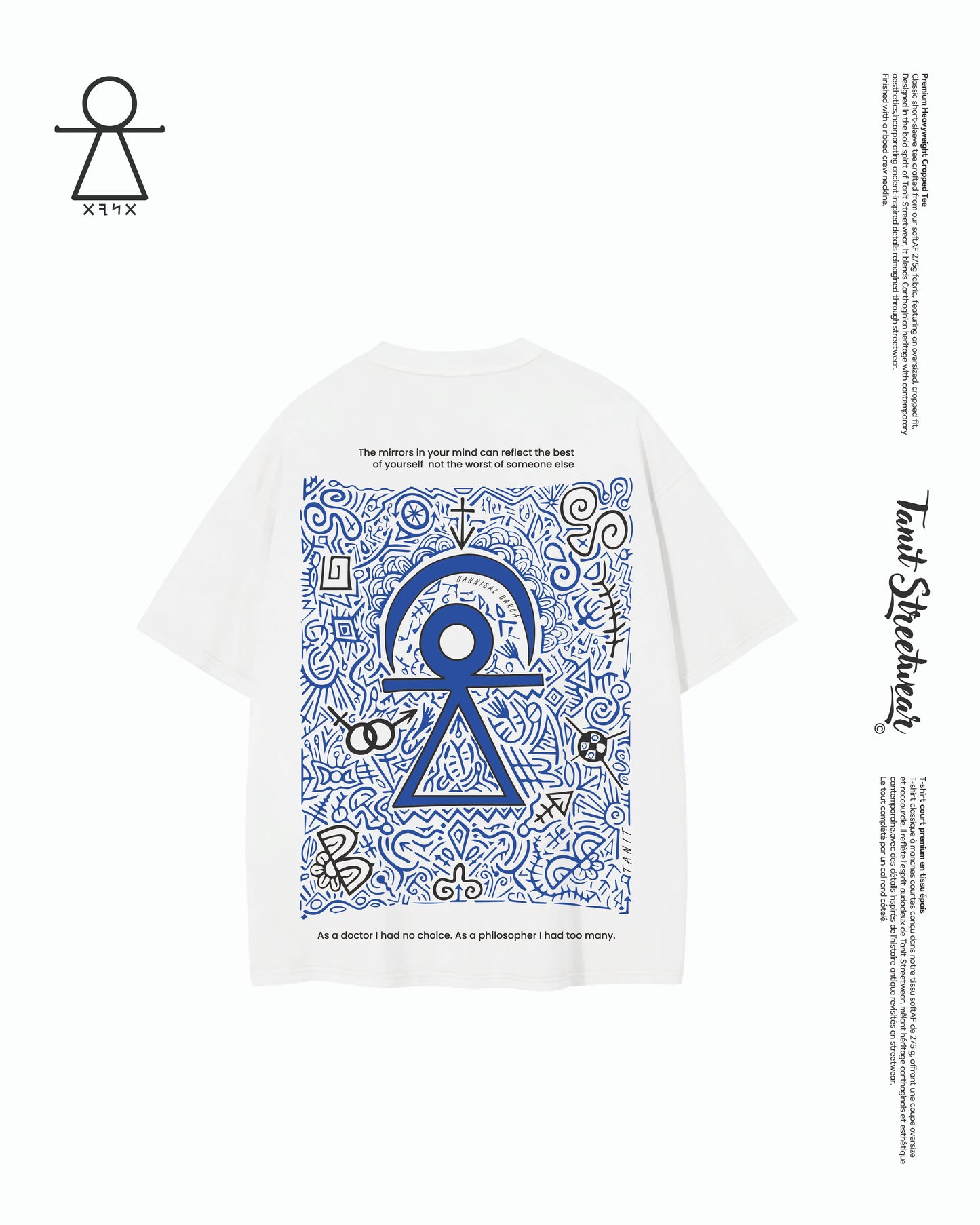 Premium Heavyweight Cropped Tee Blue