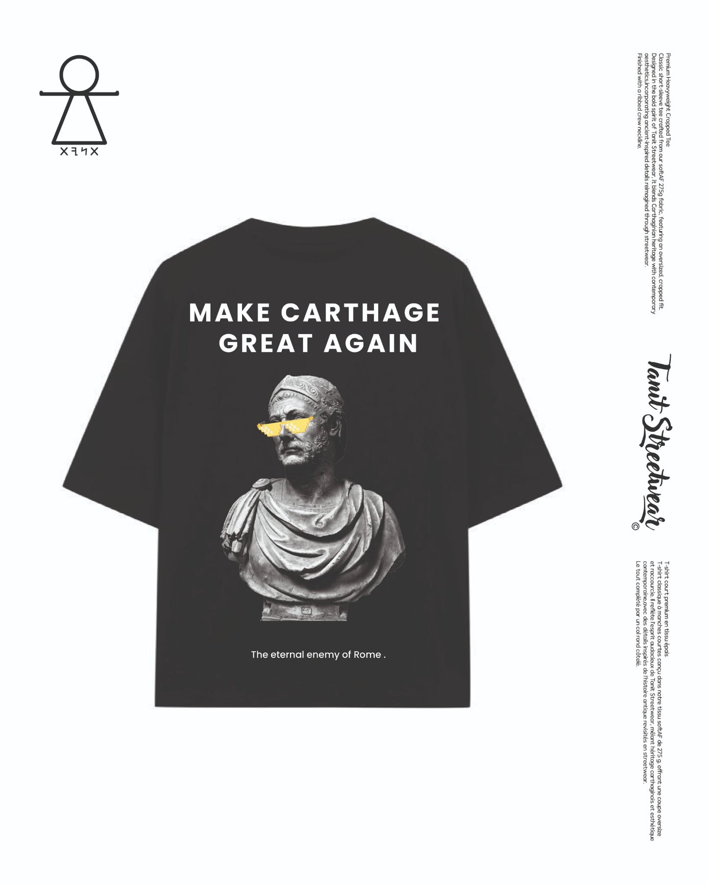 Premium Heavyweight Cropped Black Tee Hannibal