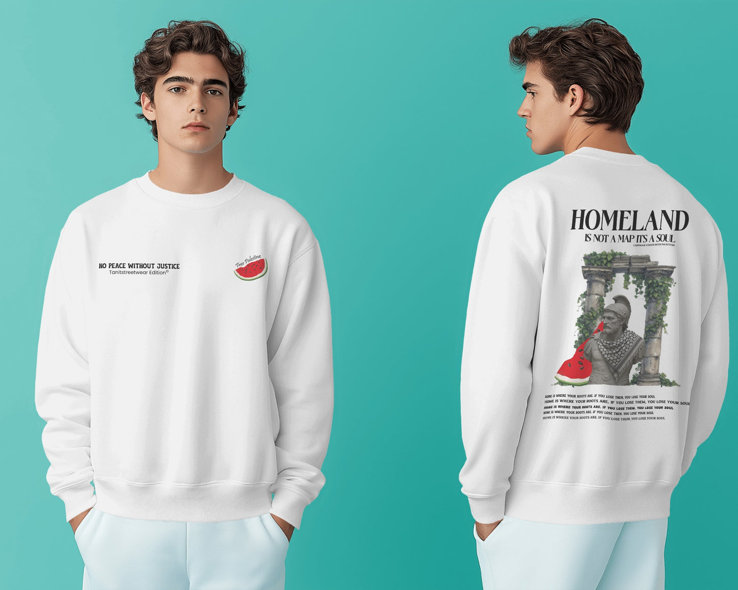 Premium Heavyweight Watermelon Sweat-shirt White