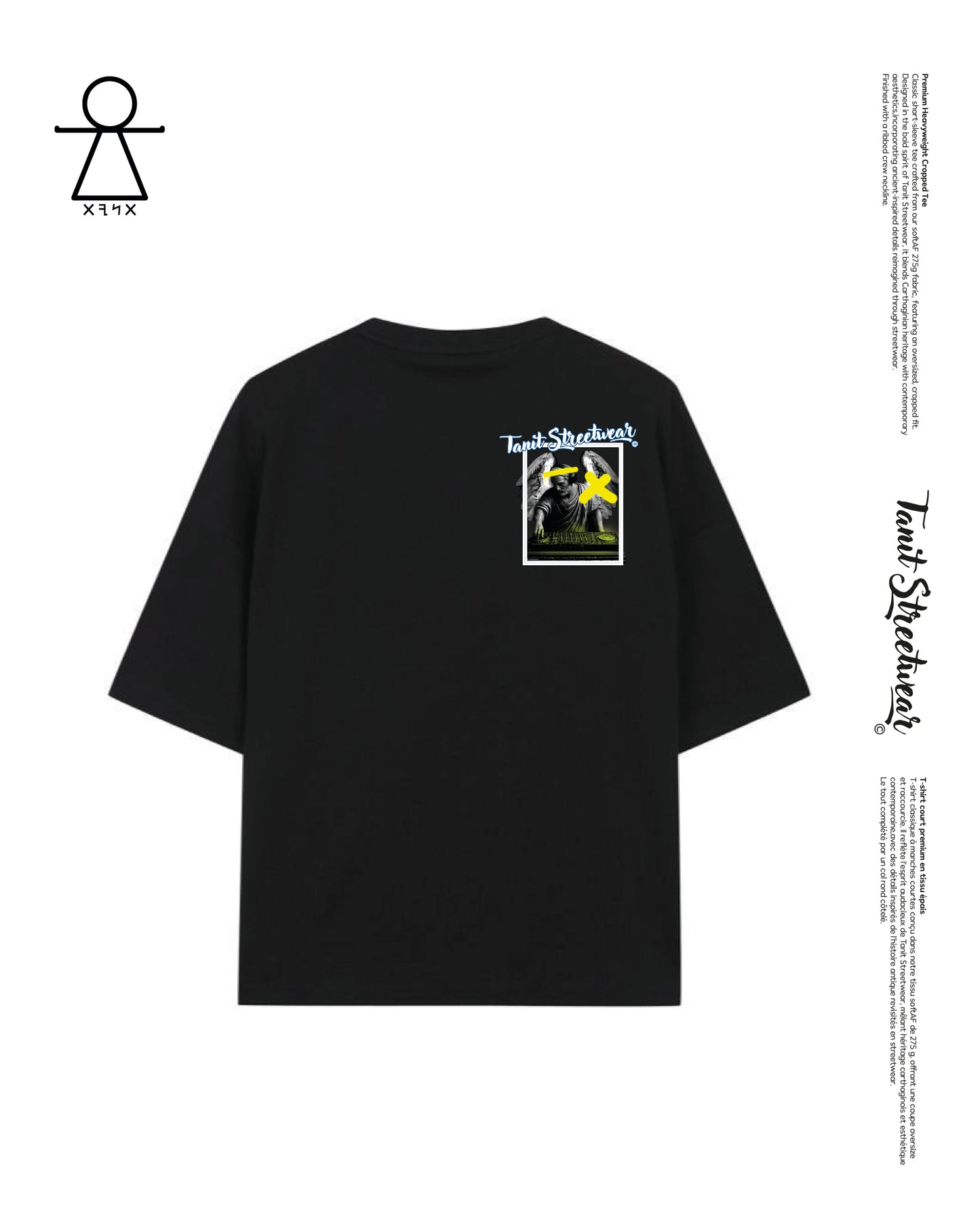 Premium Heavyweight Cropped Black Tee Hannibal Grooves