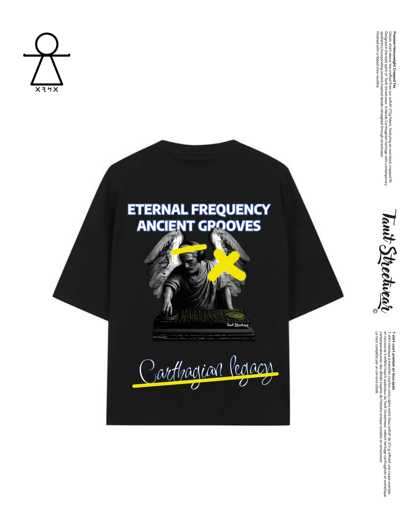 Premium Heavyweight Cropped Black Tee Hannibal Grooves