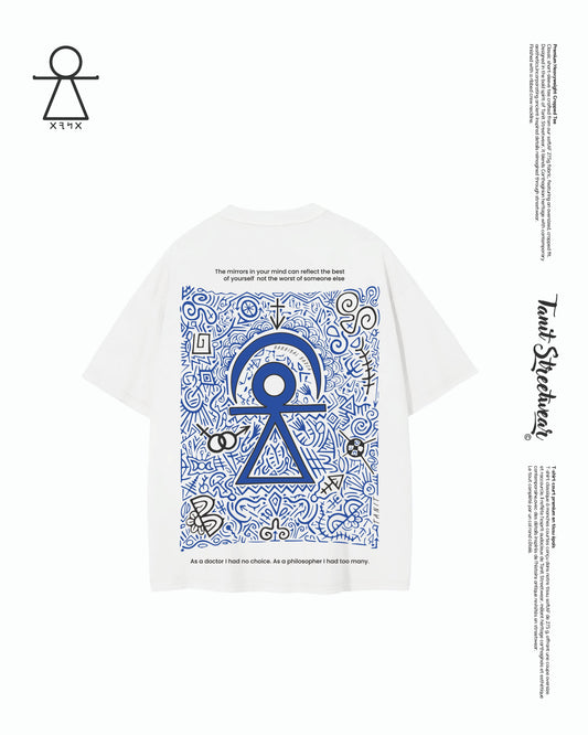 Premium Heavyweight Cropped Tee Blue