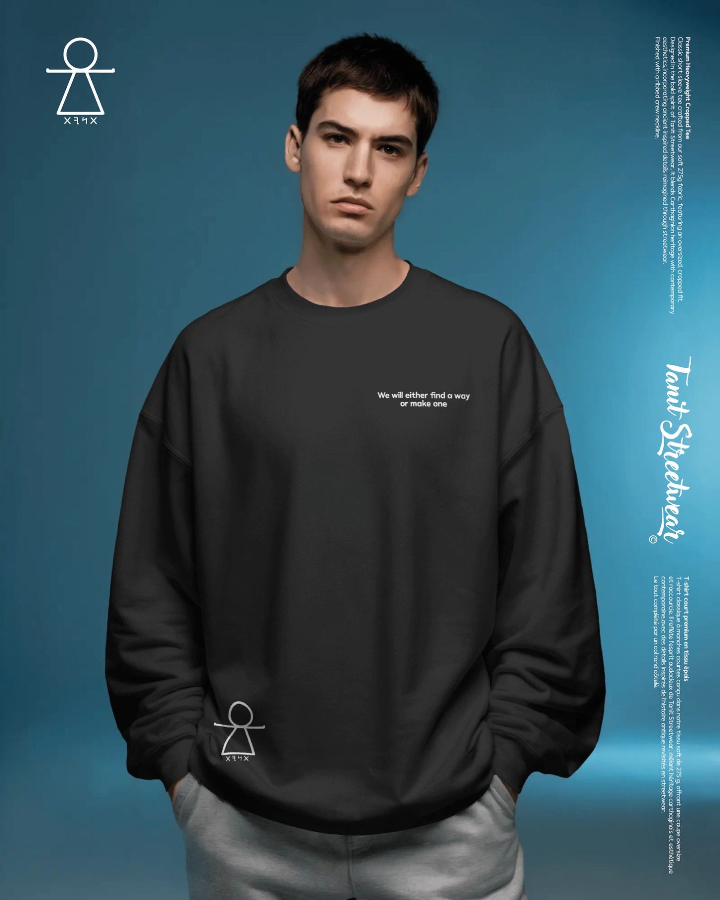 Premium Heavyweight Black Sweat-shirt Hannibal