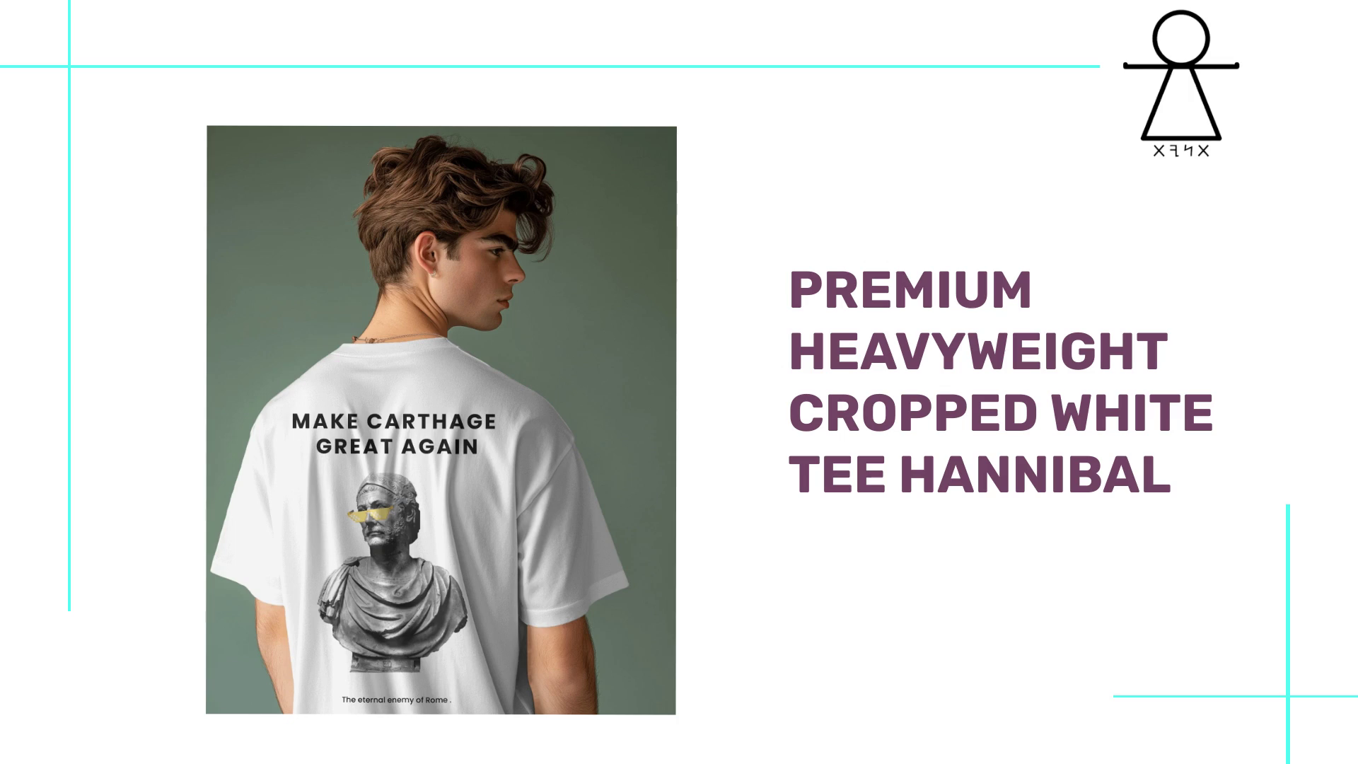 Premium Heavyweight Cropped White Tee Hannibal by@Outfy